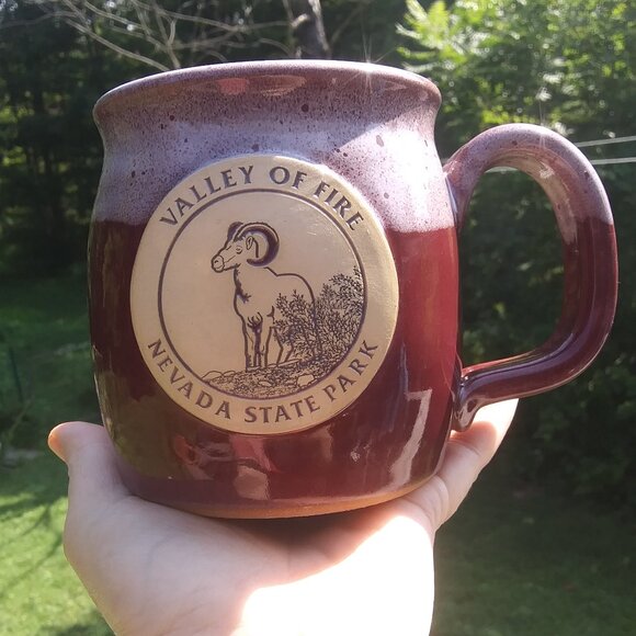 sunset hill stoneware mug valley of fire Nevada state park Handmade in the USA - Picture 13 of 16